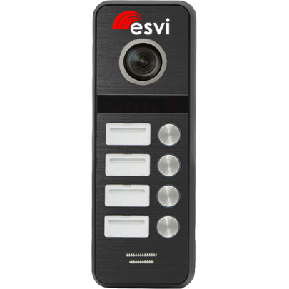 Вызывная панель на четыре абонента EVJ-BW8-4(b) к видеодомофону, 1/3" CMOS 600 ТВЛ