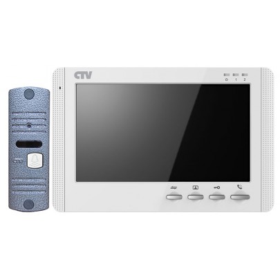 Комплект цветного видеодомофона CTV-DP1704MD с экраном 7", Hands free, кнопочное управление