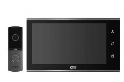 Комплект цветного видеодомофона CTV-DP2702MD с экраном 7", сенсорное управление, 1000ТВЛ