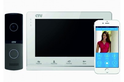 Комплект цветного видеодомофона CTV-DP2700IP NG с экраном 7" TFT IPS LCD,  встроенный модуль Wi-Fi