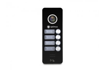 Вызывная панель, AHD, 1080P, Обз. 160°, Optimus DSH-1080/4 (черный)